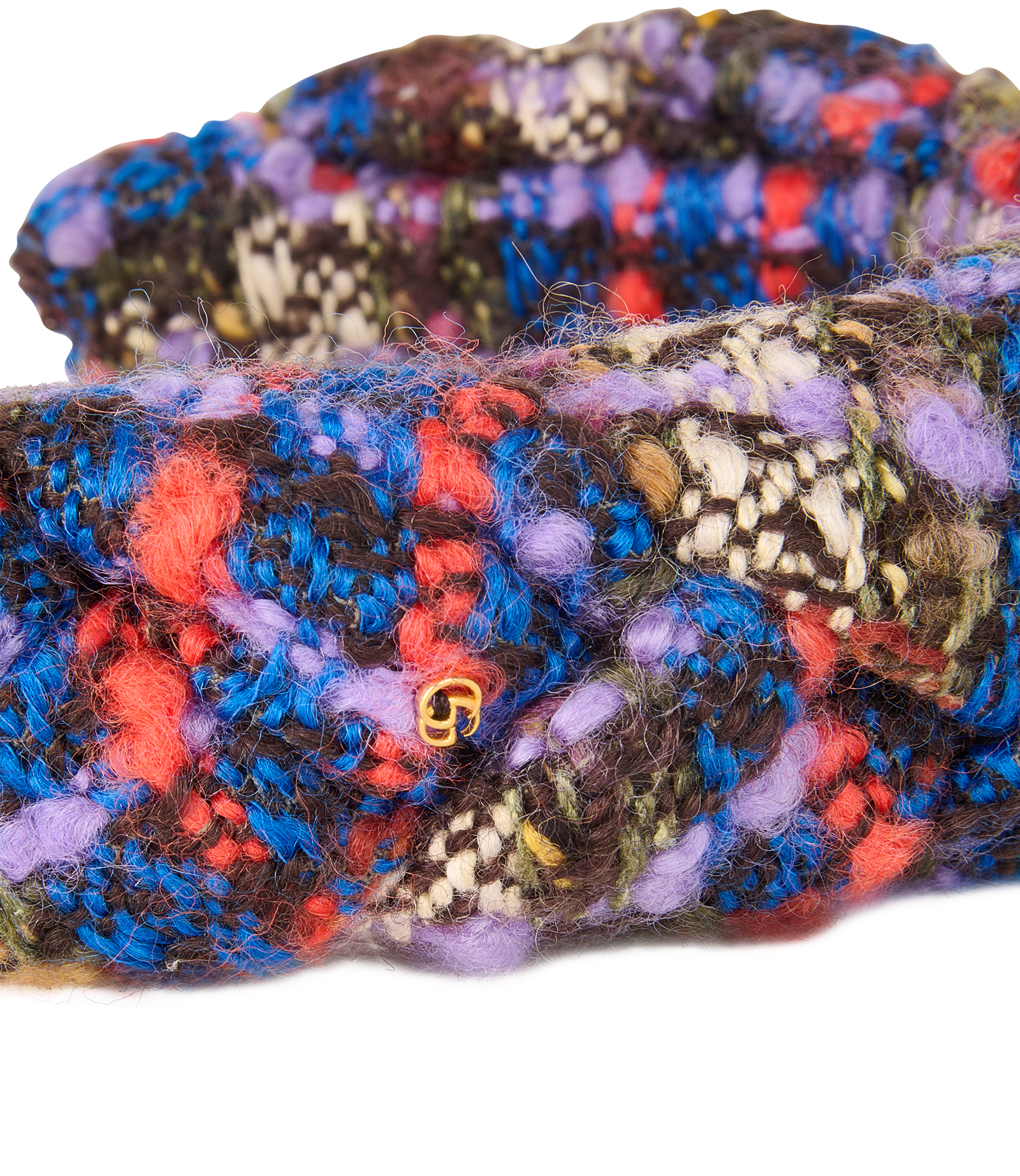 Gucci Tweed Headband, &pound;350, Accessories, Blue/Brown/Purple, Wool, Other view